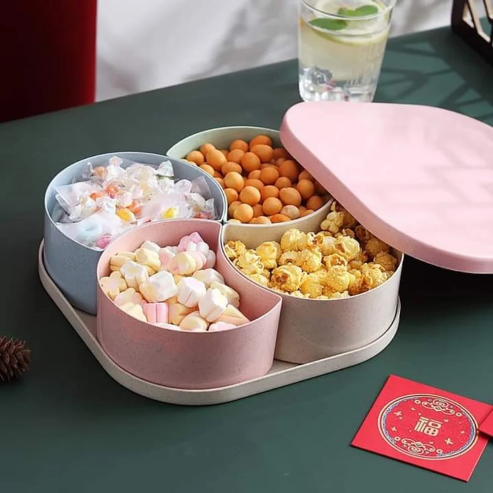 Pink Divided Serving Box